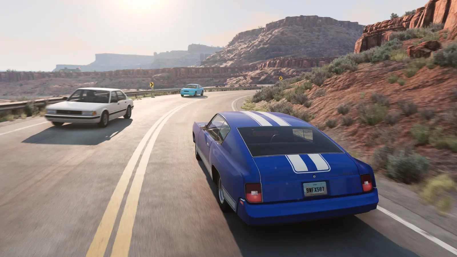 Concept illustration of a canyon highway